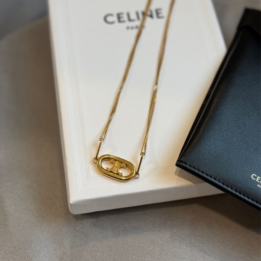 Celine凱旋門經典logo項鍊-0