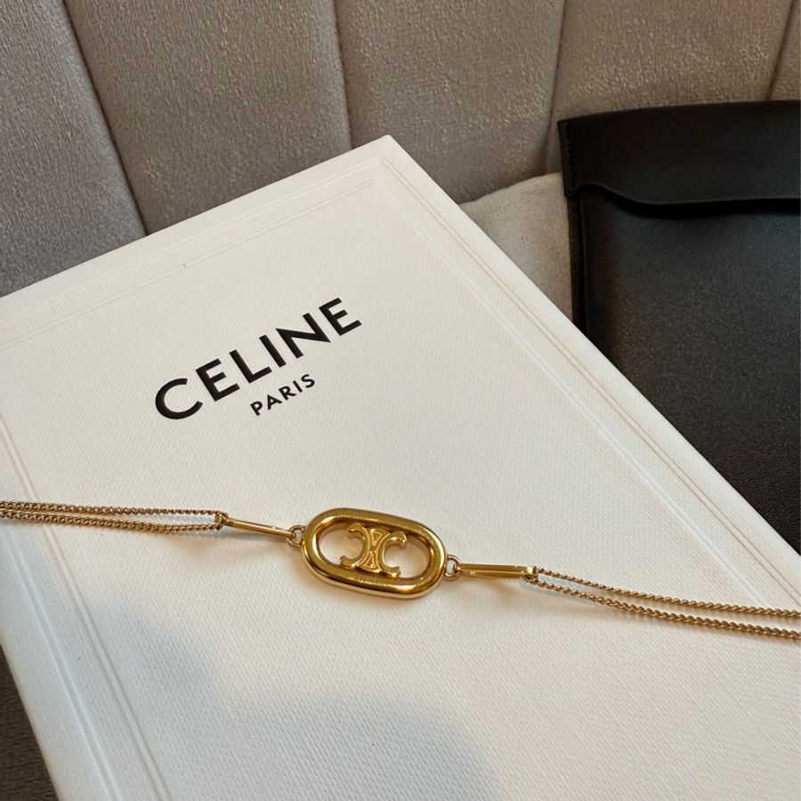Celine凱旋門經典logo項鍊-1