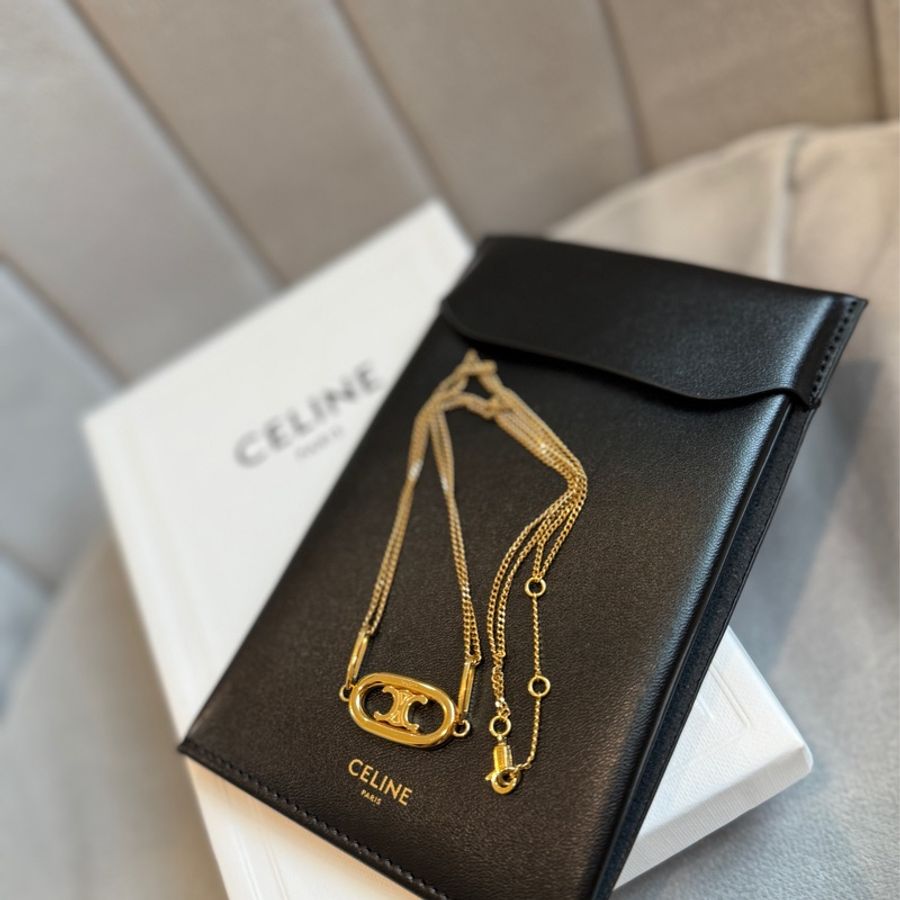 Celine凱旋門經典logo項鍊-2