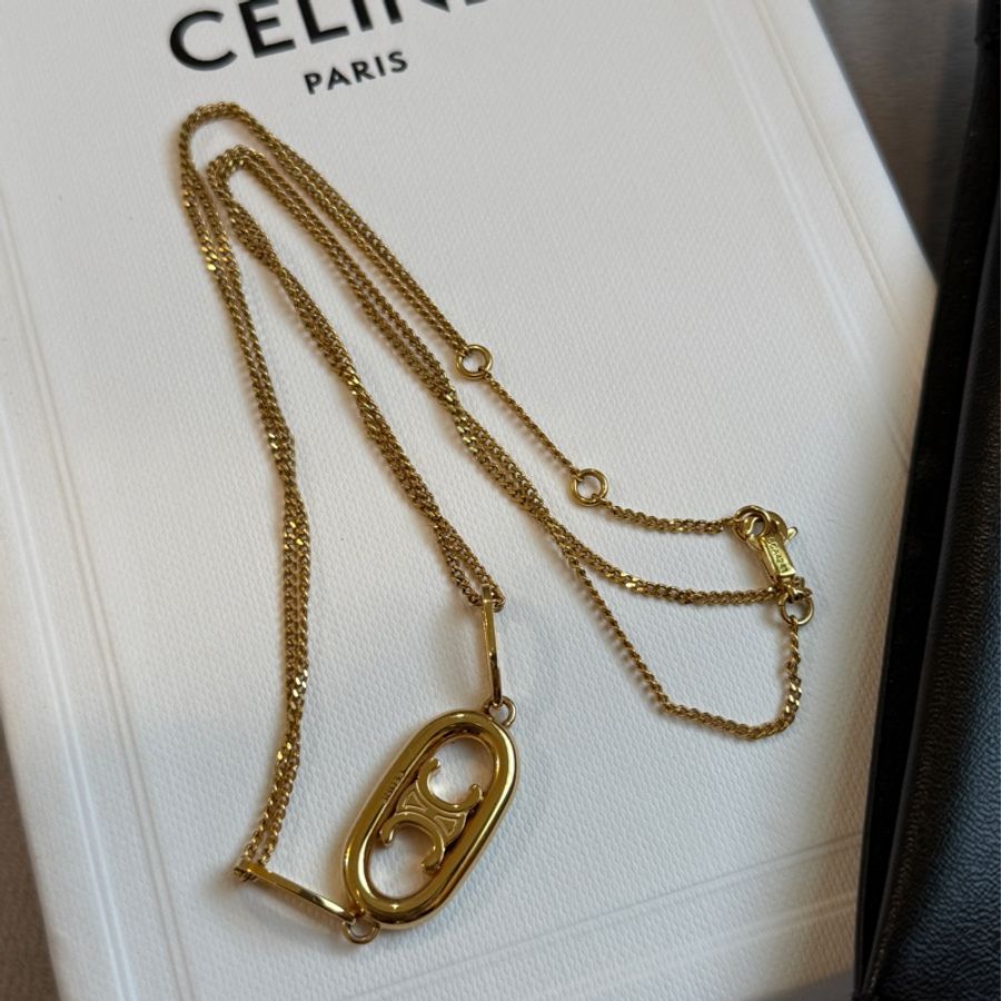 Celine凱旋門經典logo項鍊-5