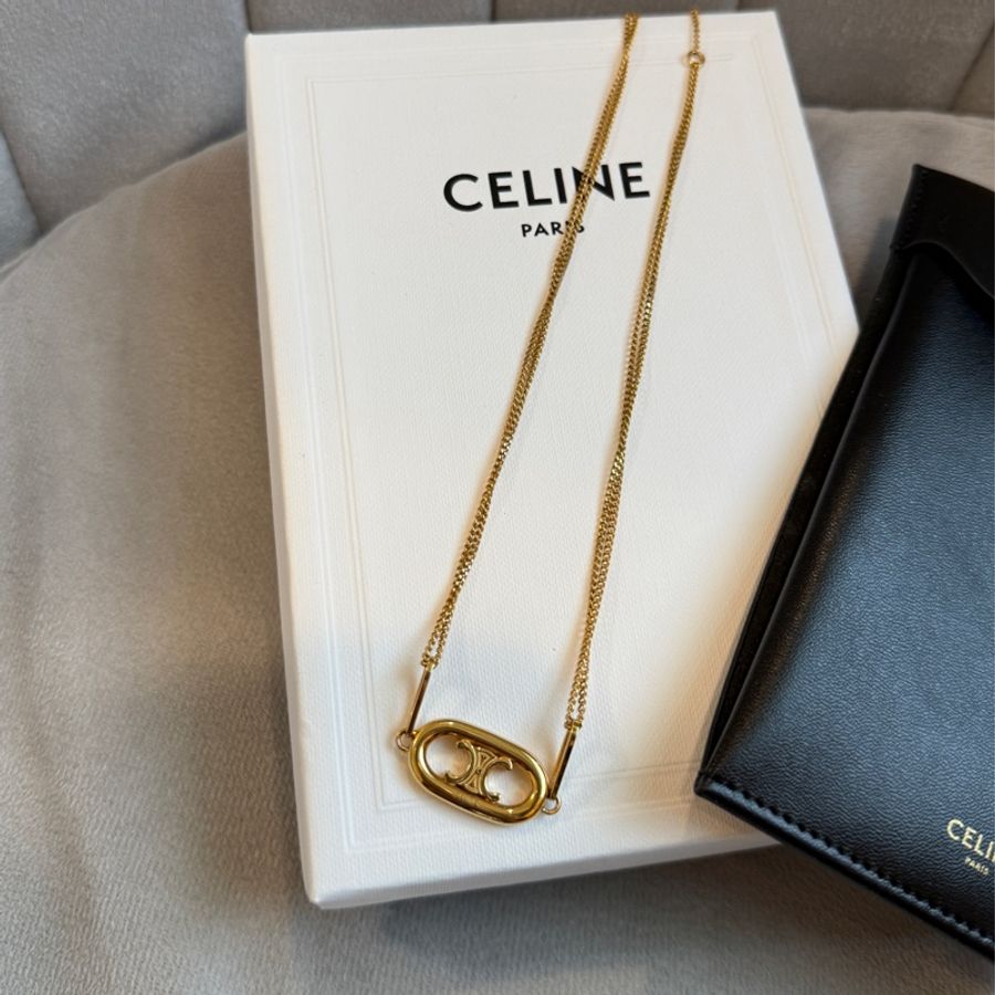 Celine凱旋門經典logo項鍊-6