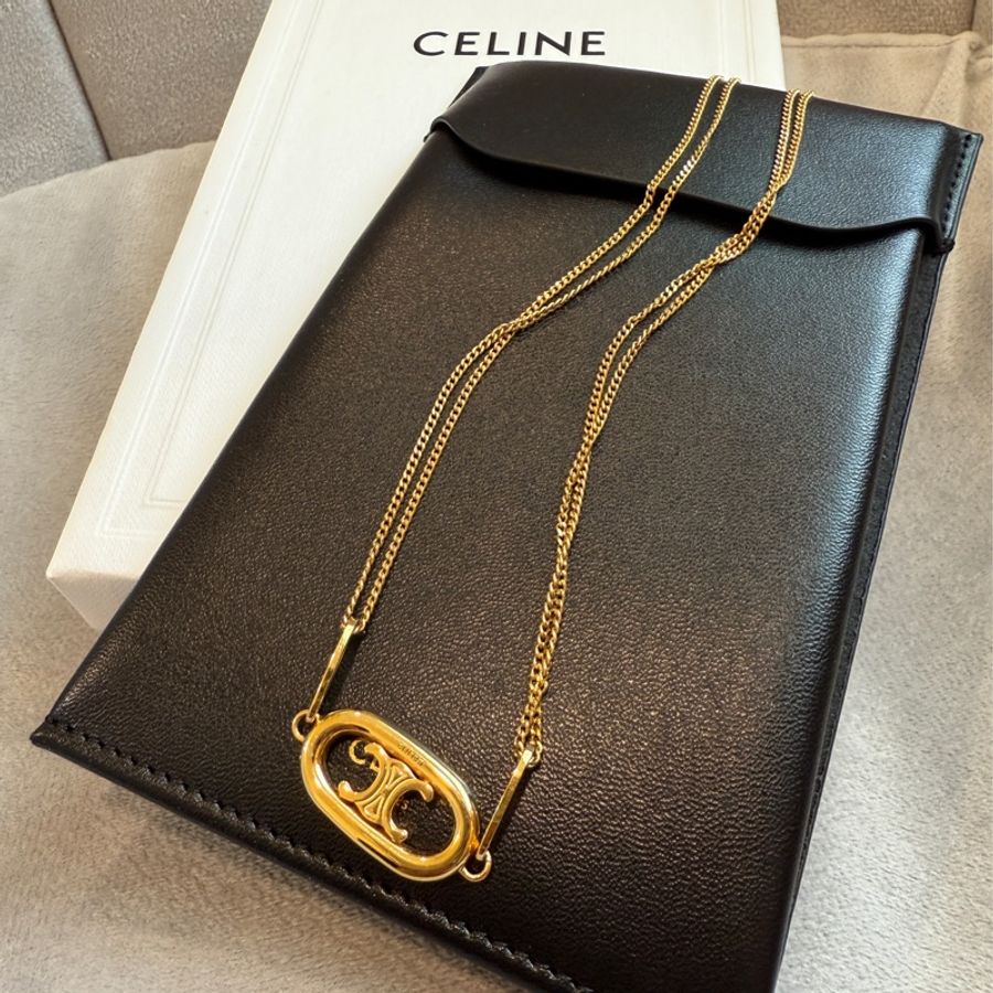 Celine凱旋門經典logo項鍊-7
