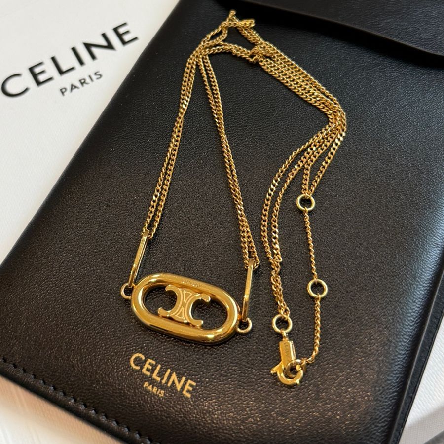 Celine凱旋門經典logo項鍊-9