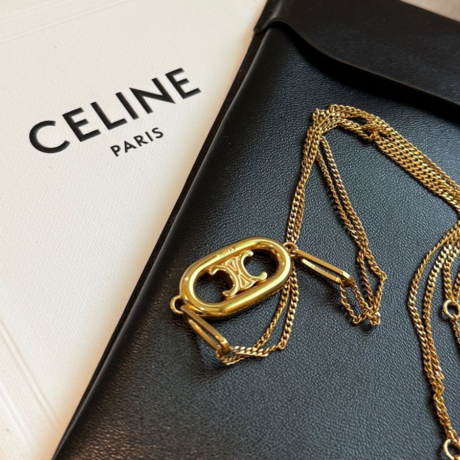 Celine凱旋門經典logo項鍊-10