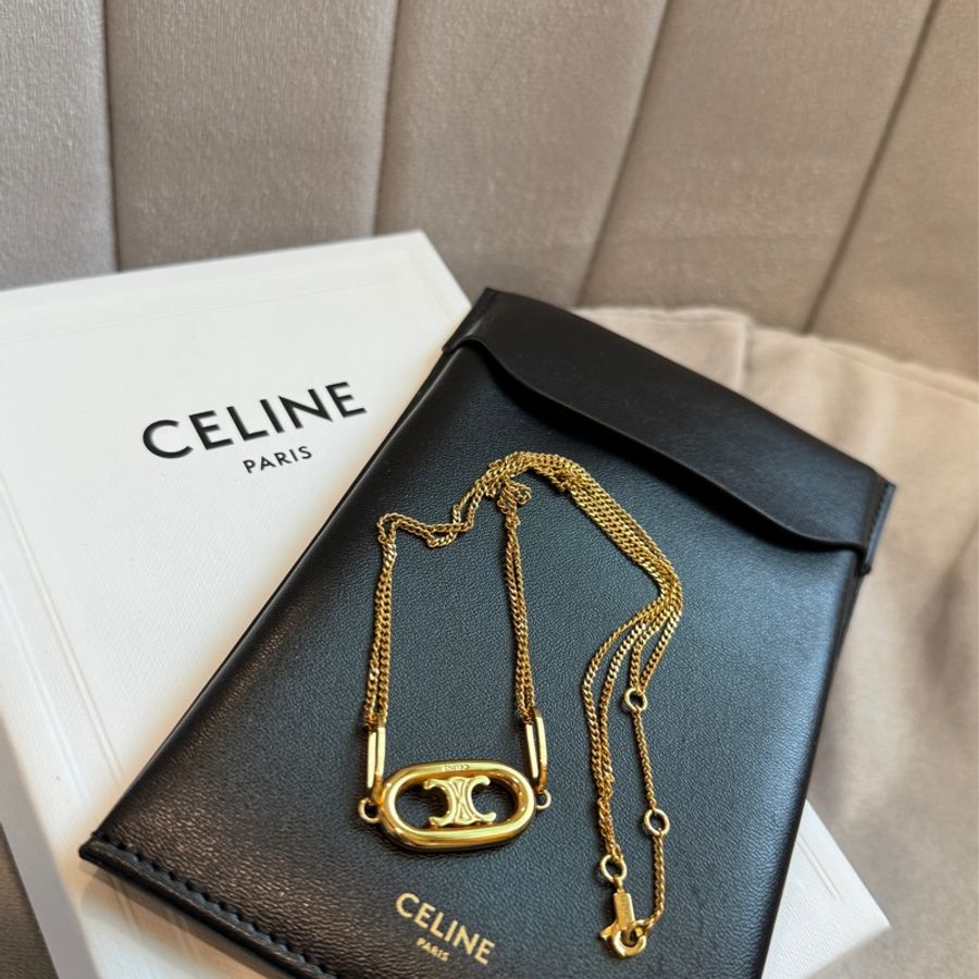 Celine凱旋門經典logo項鍊-12