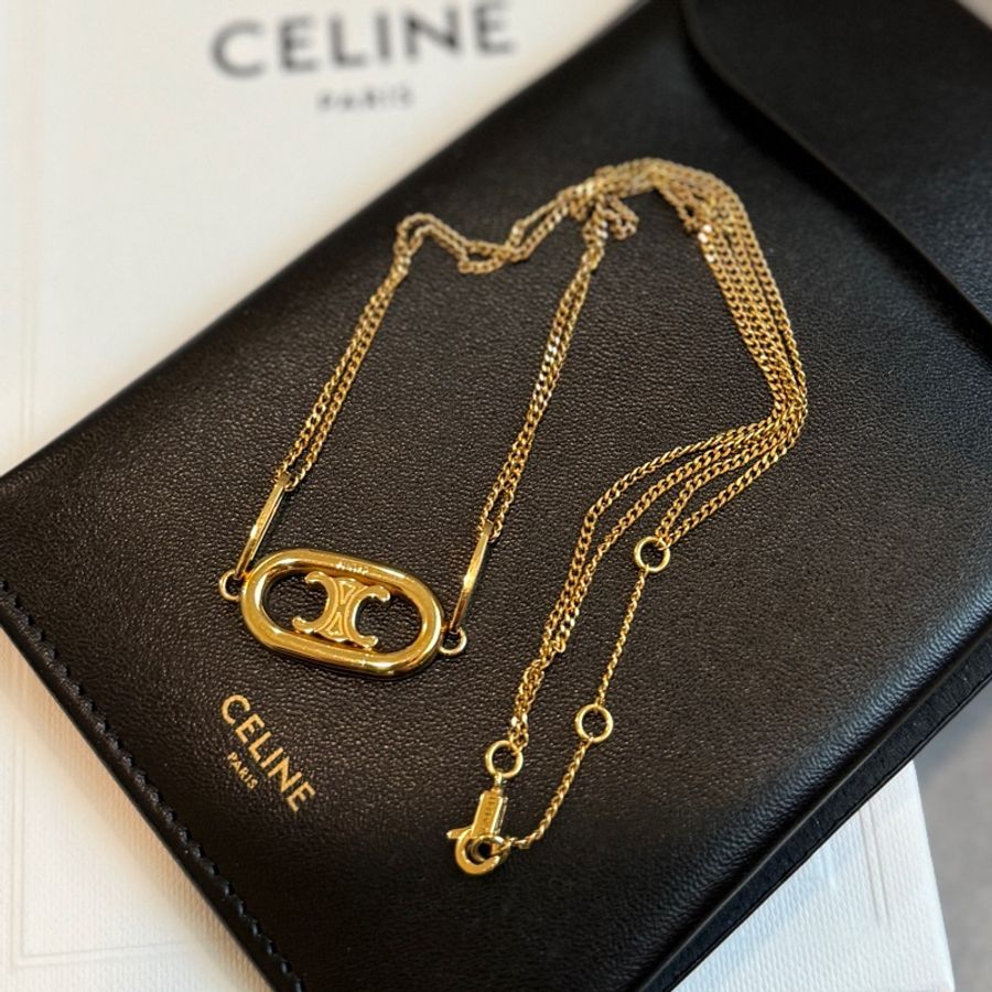 Celine凱旋門經典logo項鍊-13