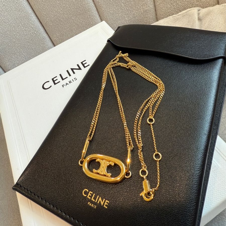 Celine凱旋門經典logo項鍊-14