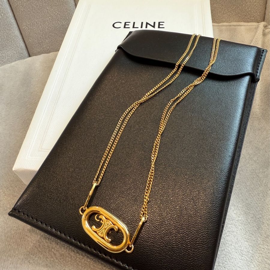 Celine凱旋門經典logo項鍊-15