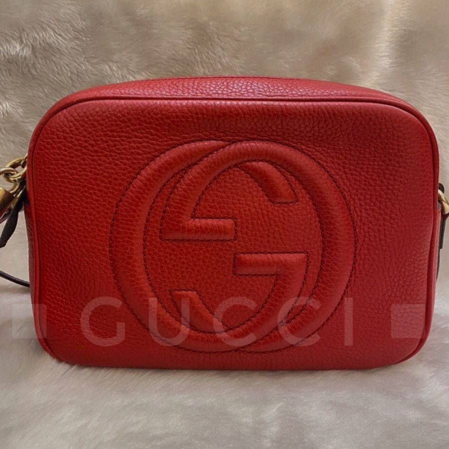► Gucci經典SOHO系列 牛皮流蘇吊飾肩背▫️斜背▫️相機包-0