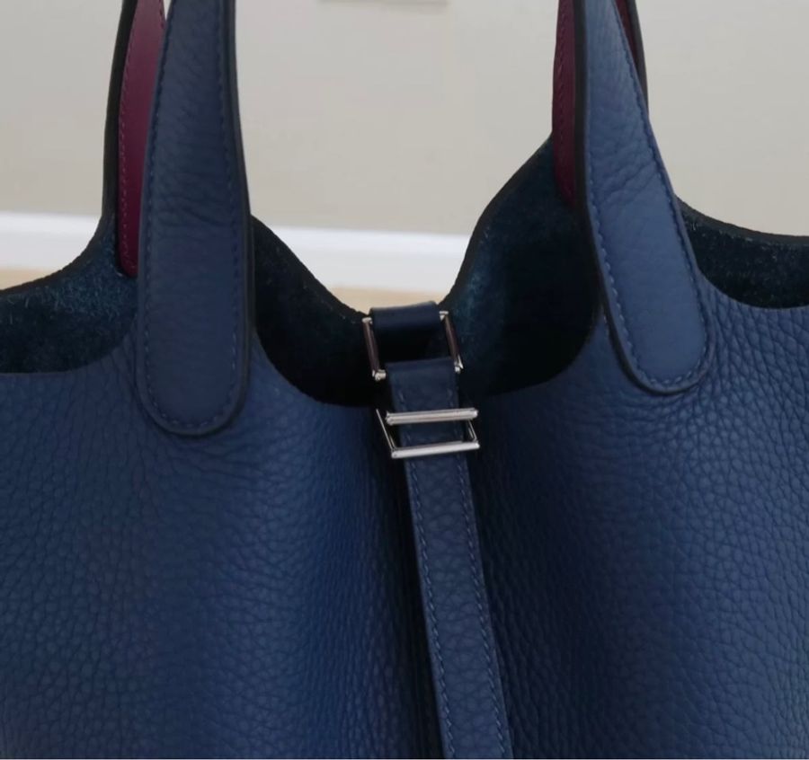 Hermes Picotin 18 Blue PHW 藍拼紫內手柄 大全套-4