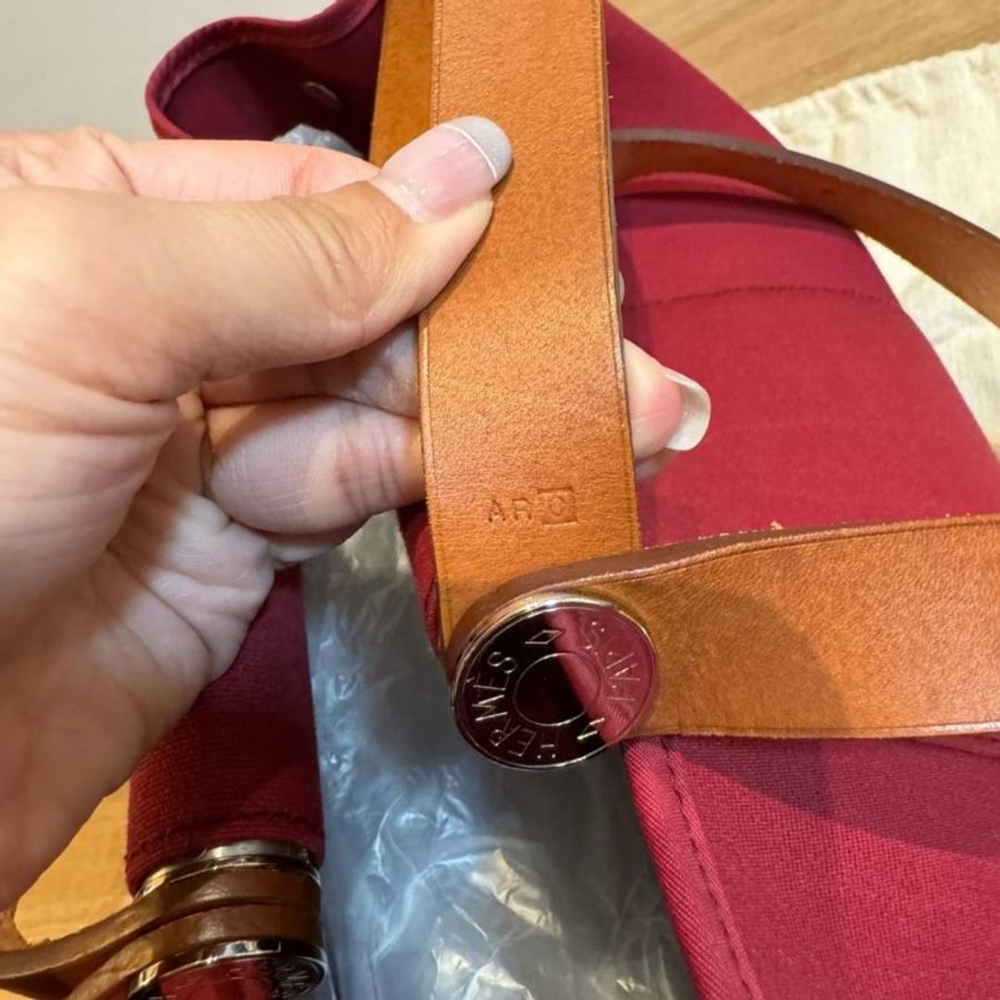 愛馬仕 hermes cabag 桃紅 帆布包 手提包 肩背包 側背包 購物包 公事包-11