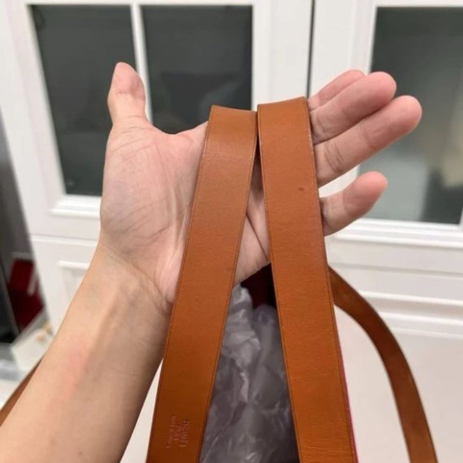 愛馬仕 hermes cabag 桃紅 帆布包 手提包 肩背包 側背包 購物包 公事包-47