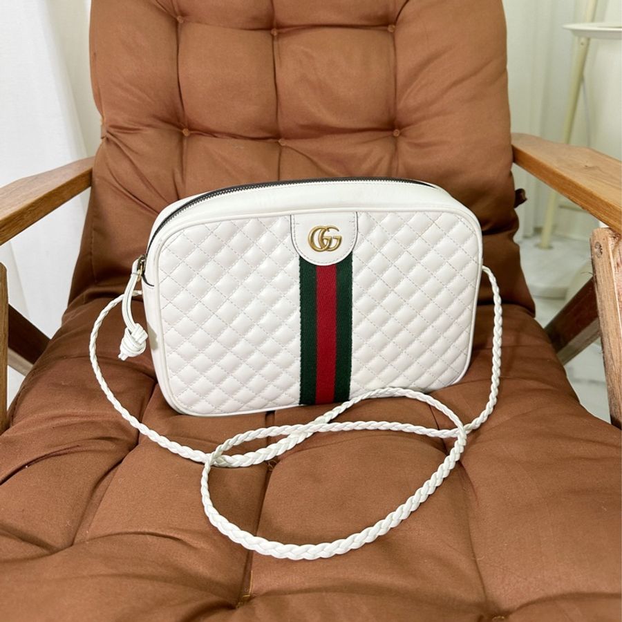 Gucci 包包 肩背 側背 白 運動 休閒-5