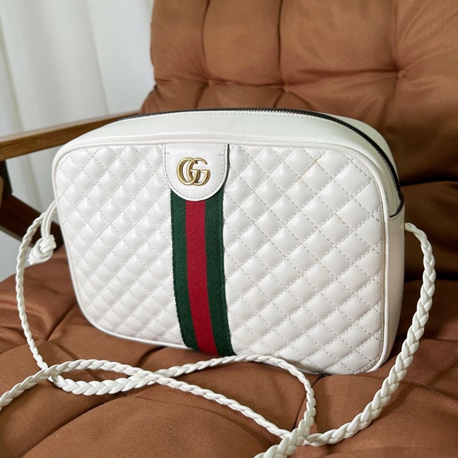 Gucci 包包 肩背 側背 白 運動 休閒-6
