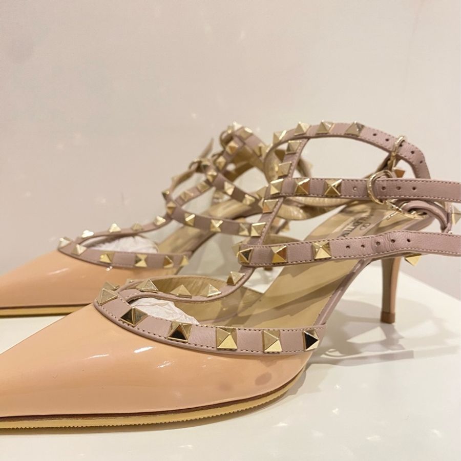 Valentino 裸粉色高跟鞋-4