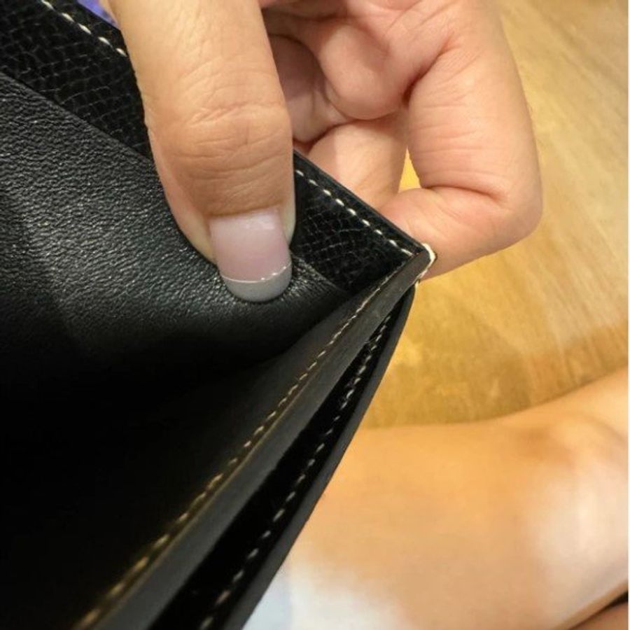 HERMES 愛馬仕 黑色 短夾 皮夾 錢包 卡夾 卡包 筆記本 護照夾 皮包-6