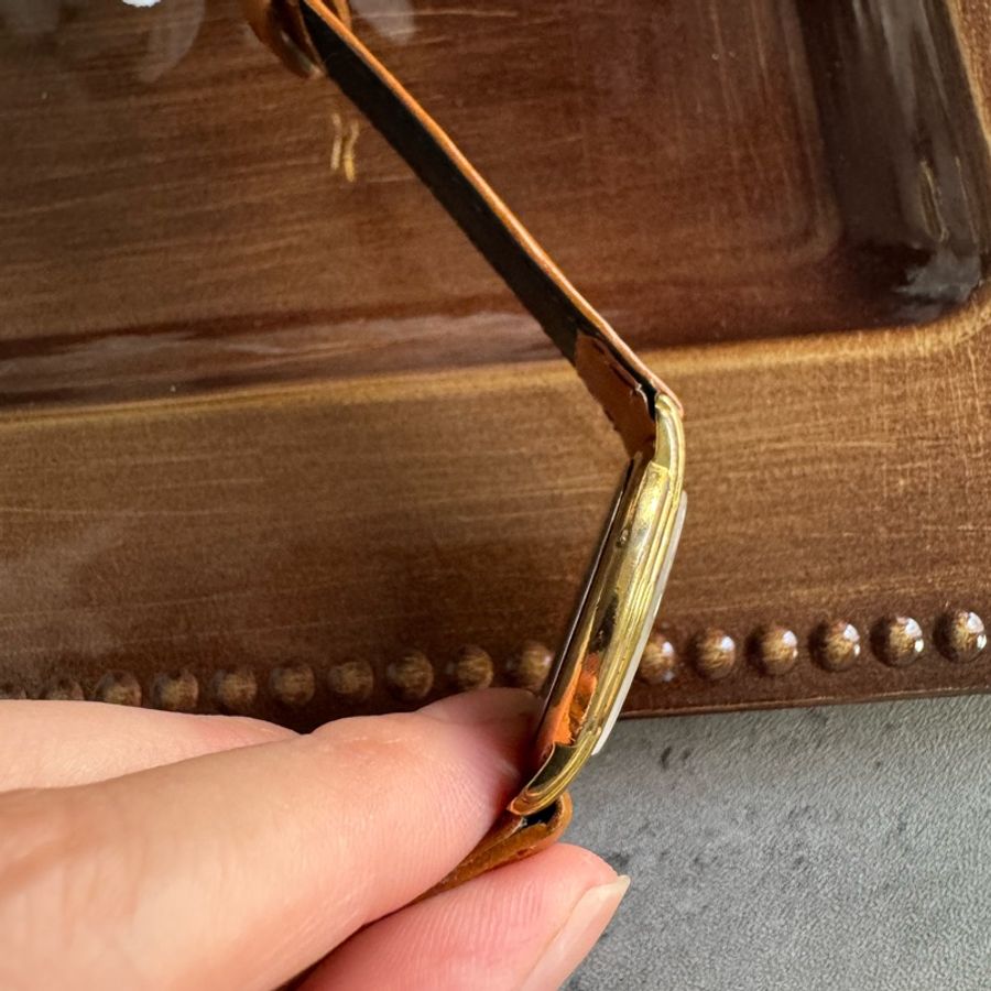 中古孤品 Lanvin 浪凡 法國製機芯 石英皮革手錶-13