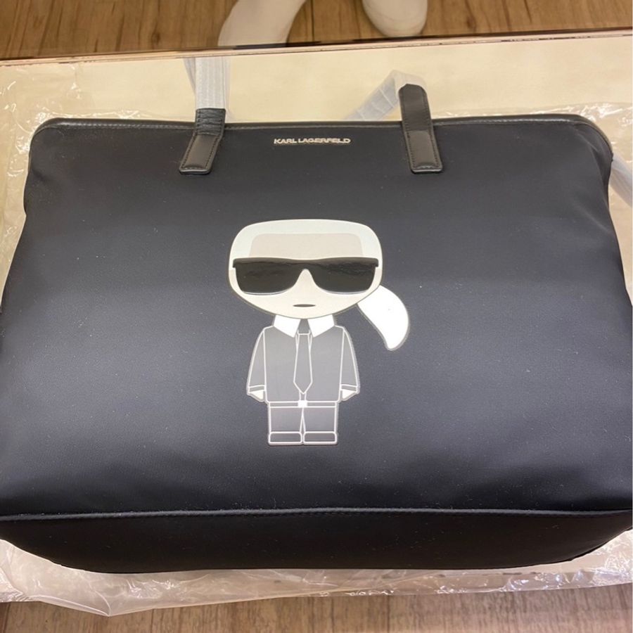 Karl lagerfeld 拉鏈後背包 水桶包 腰包 公事包-5
