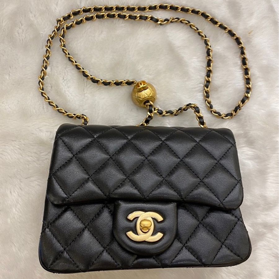 全新|Chanel 小金球經典方胖-0