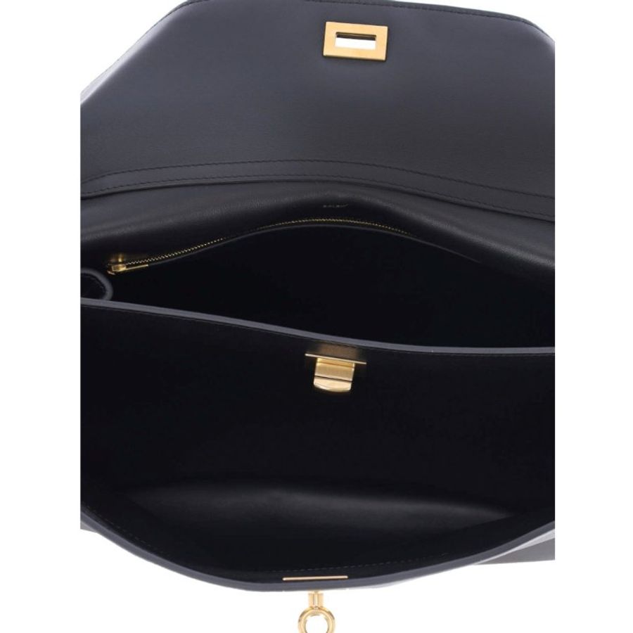 【Balenciaga 巴黎世家】Rodeo Medium 中款 小牛皮 手提包 斜背包 肩背包 金扣 黑色-3