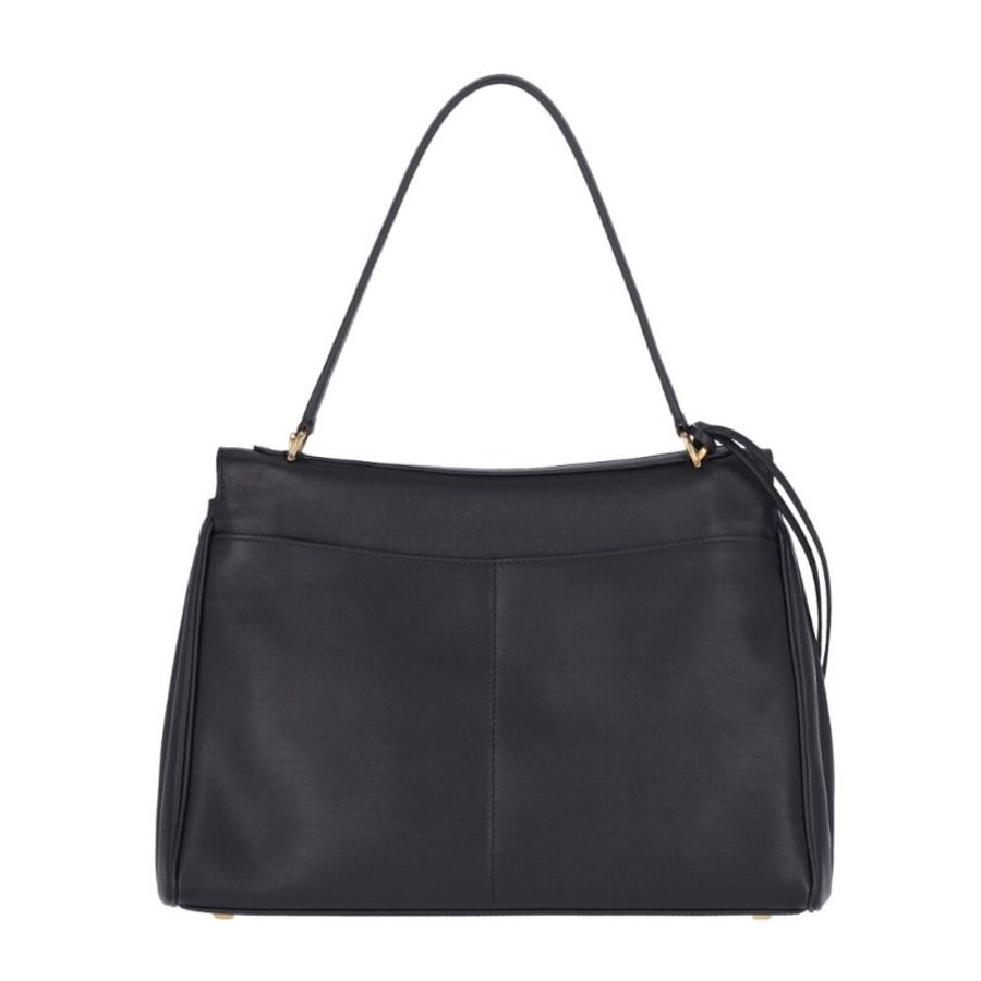 【Balenciaga 巴黎世家】Rodeo Medium 中款 小牛皮 手提包 斜背包 肩背包 金扣 黑色-4