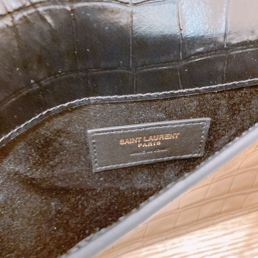 TW3845 SAINT LAURENT 聖羅蘭仿鱷魚皮手提包包GRAIN DE POUDRE UPTOWN IN CROCODILE-EMBOSSED SHINY LEATHER-8