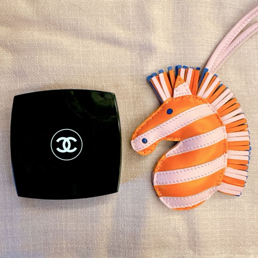 Hermès 愛馬仕｜Geegee Savannah 馬頭吊飾 🍊 罌粟橙+錦葵紫+法國藍-2