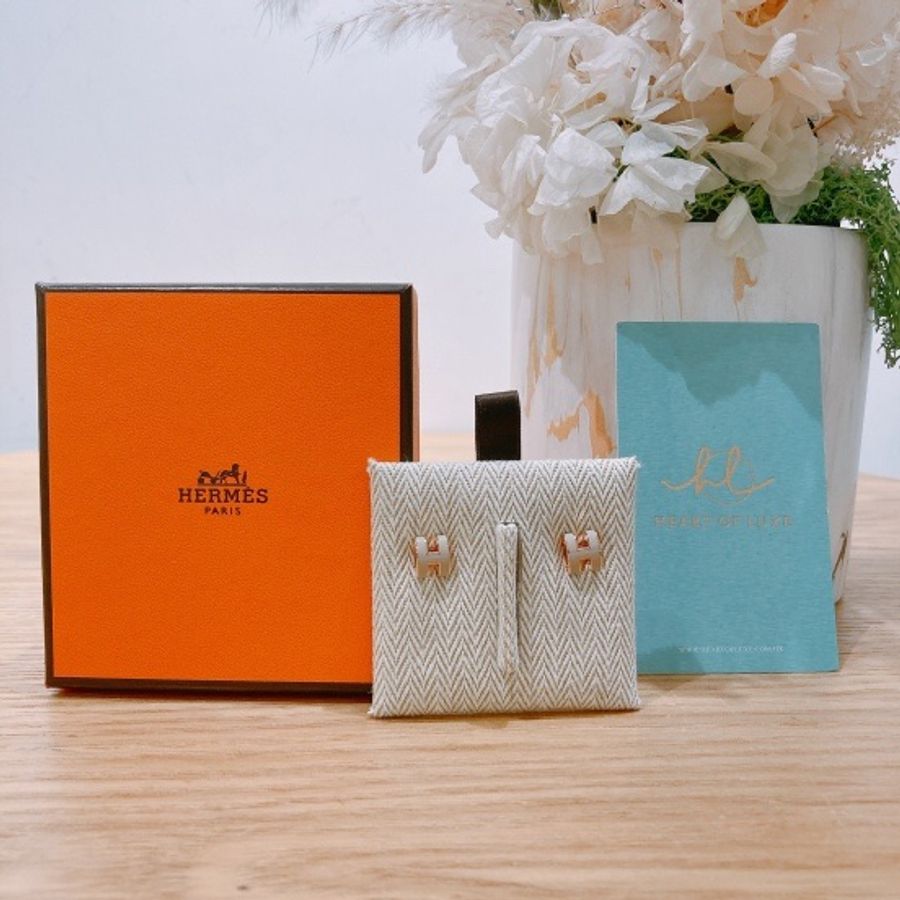 TW3881 HERMES 愛馬仕迷你H字耳環MINI POP H EARRING-0