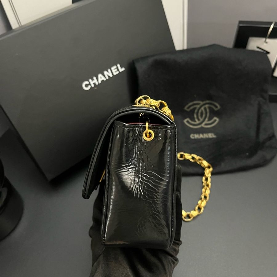 (24K真黃金鏈條)Chanel 香奈兒 黛妃包 24k金 黃金鏈條-4