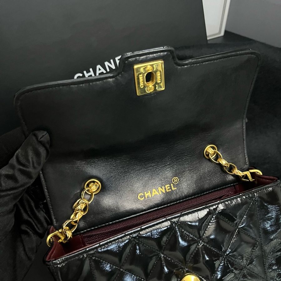 (24K真黃金鏈條)Chanel 香奈兒 黛妃包 24k金 黃金鏈條-9