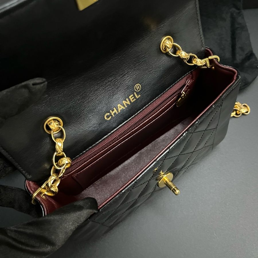 (24K真黃金鏈條)Chanel 香奈兒 黛妃包 24k金 黃金鏈條-13