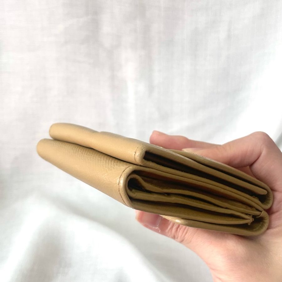 ✨ Chanel 杏色大容量中古豆豆短錢包-22