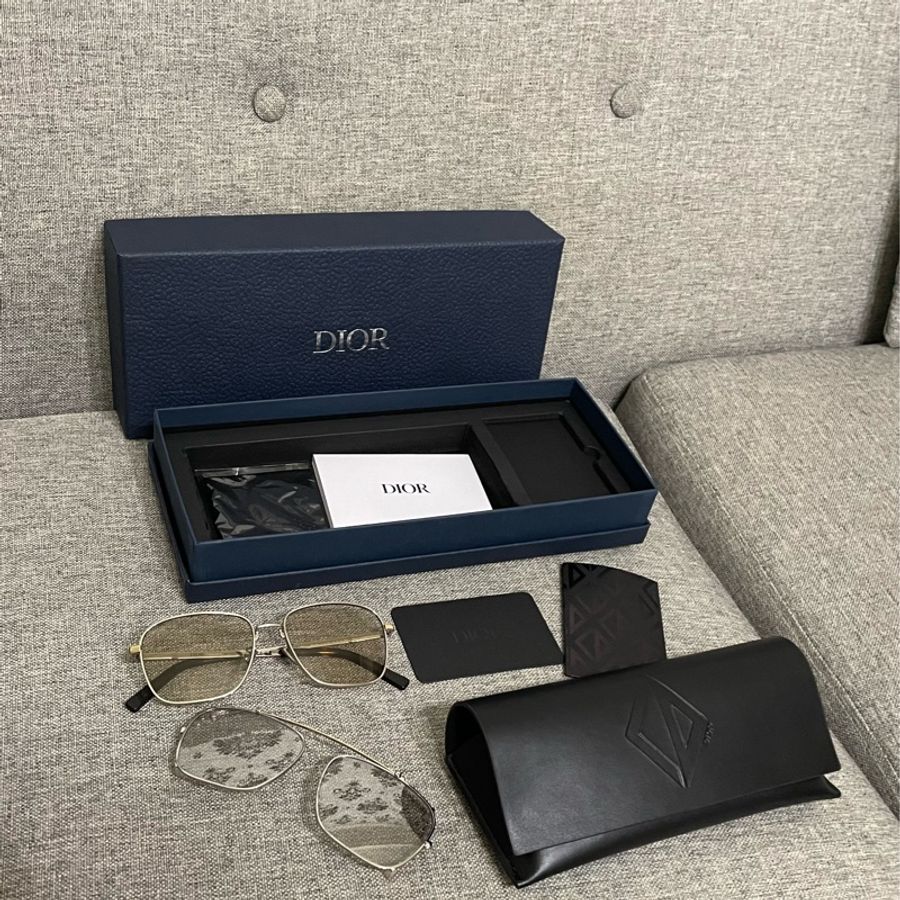Dior 太陽眼鏡 Diamond S4U 米色鏡面 正方形太陽眼鏡-11
