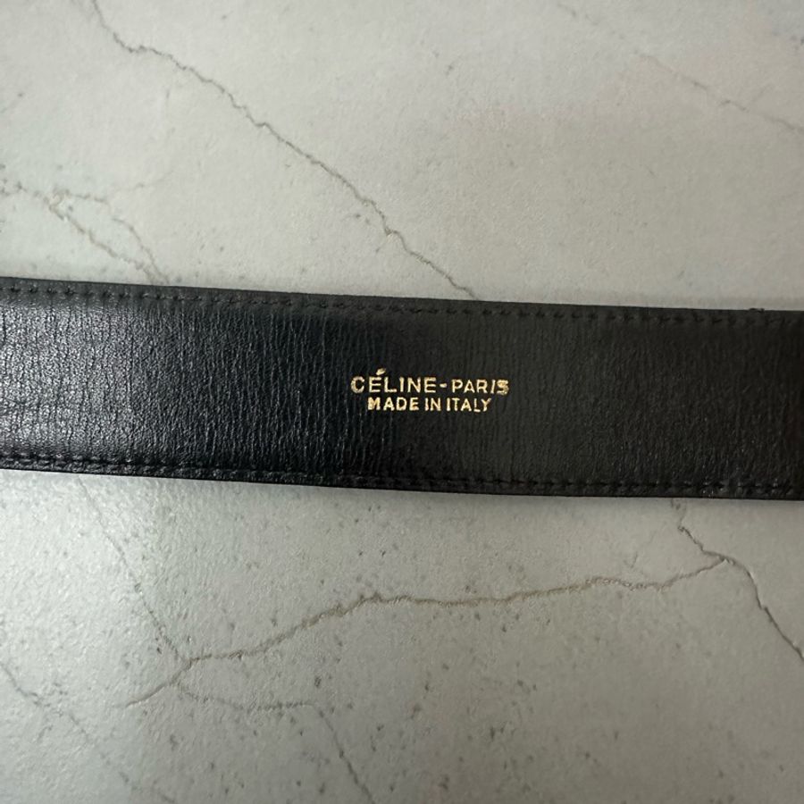 復古Celine馬車logo皮帶-3