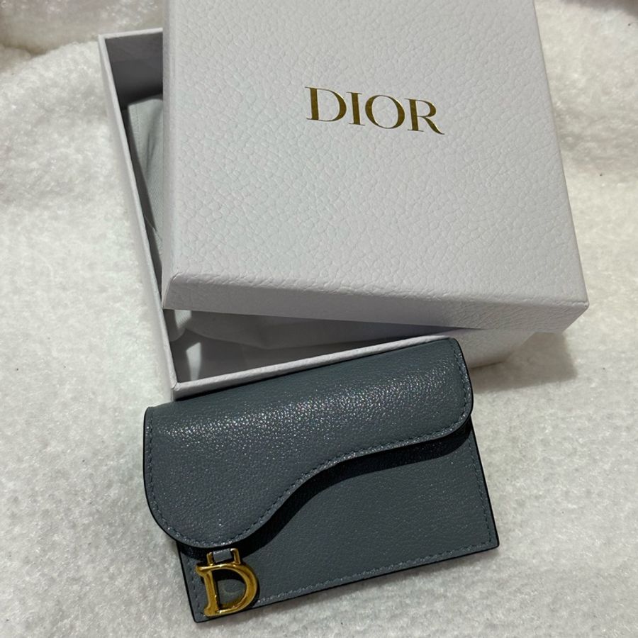 Dior  Saddle Bloom 卡夾（灰藍/雲藍色）-0