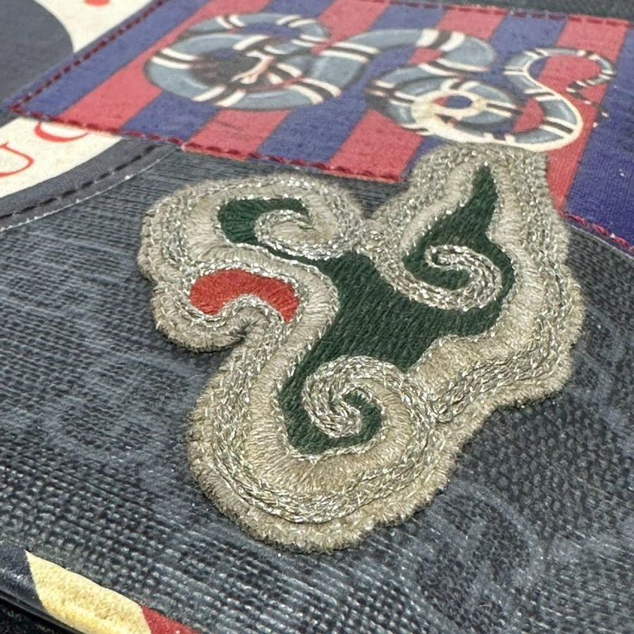 【美收精品】Gucci Night Courrier系列高级人造老虎帆布手拿包 1-142-13