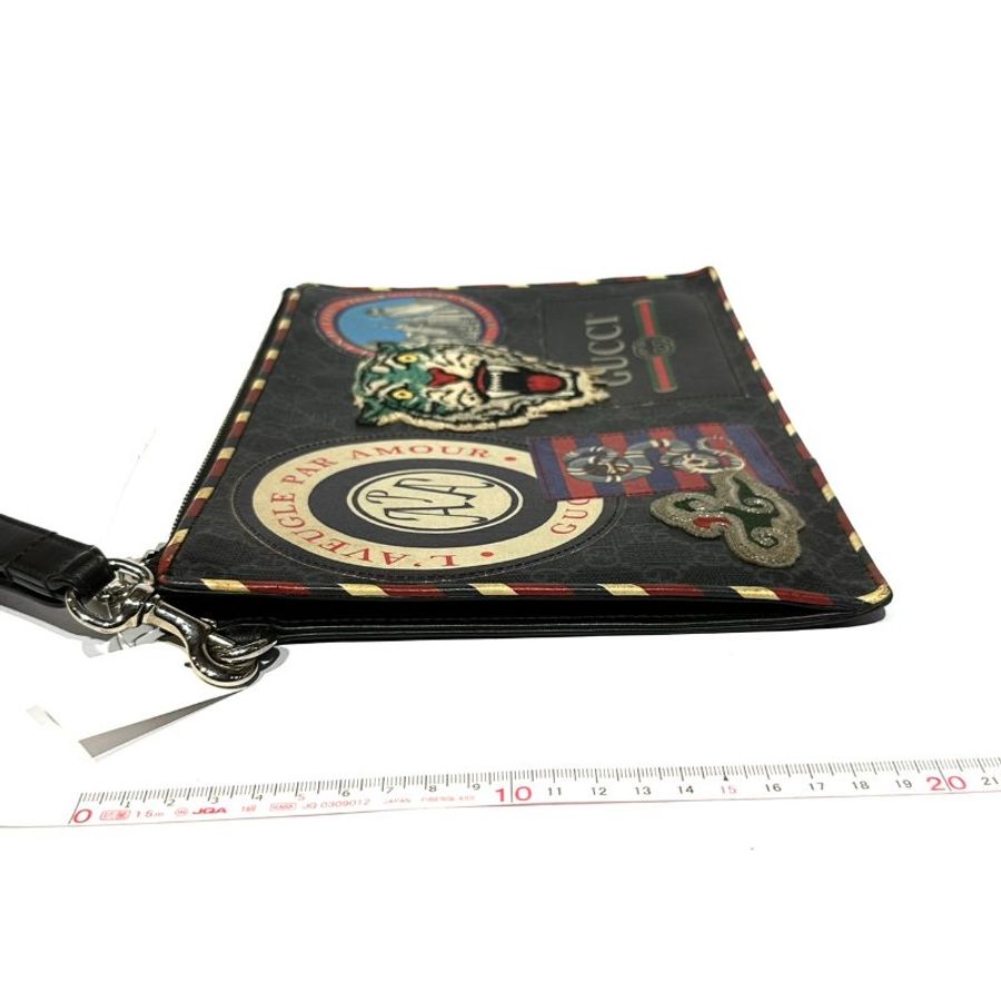 【美收精品】Gucci Night Courrier系列高级人造老虎帆布手拿包 1-142-18