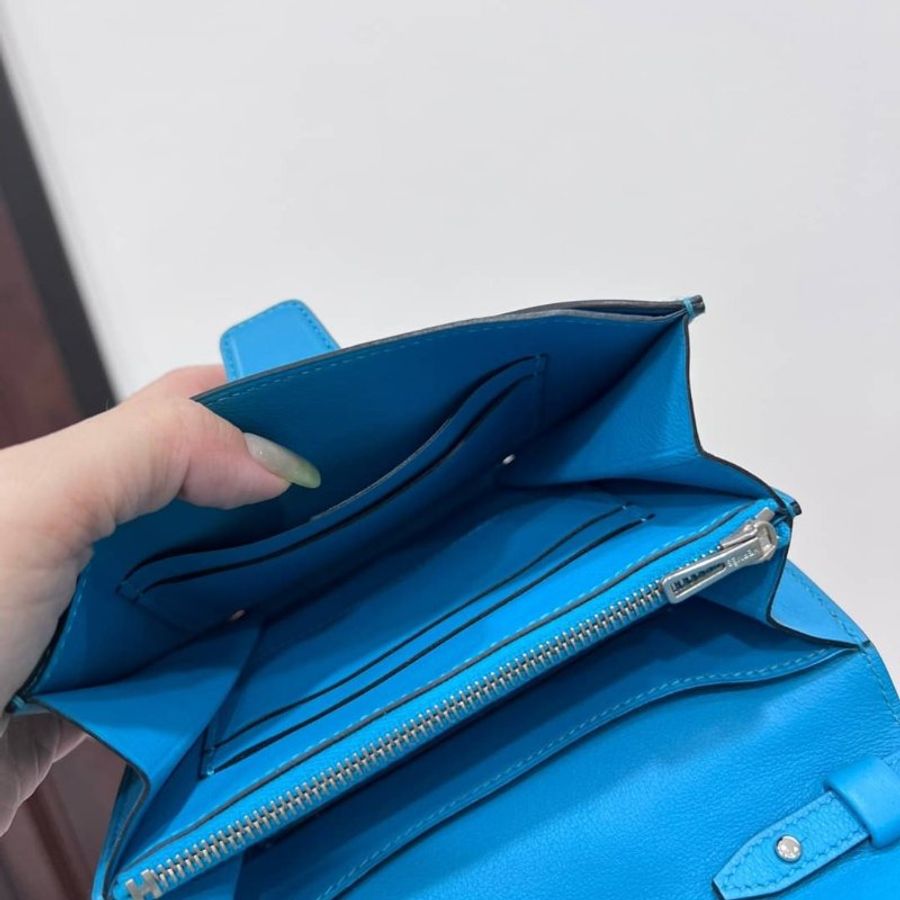 HERMÈS 愛馬仕 手袋 土耳其藍 CONVOYEUR MINI BAG 斜背包 手拿包 手挽包 肩背包 側背包-12