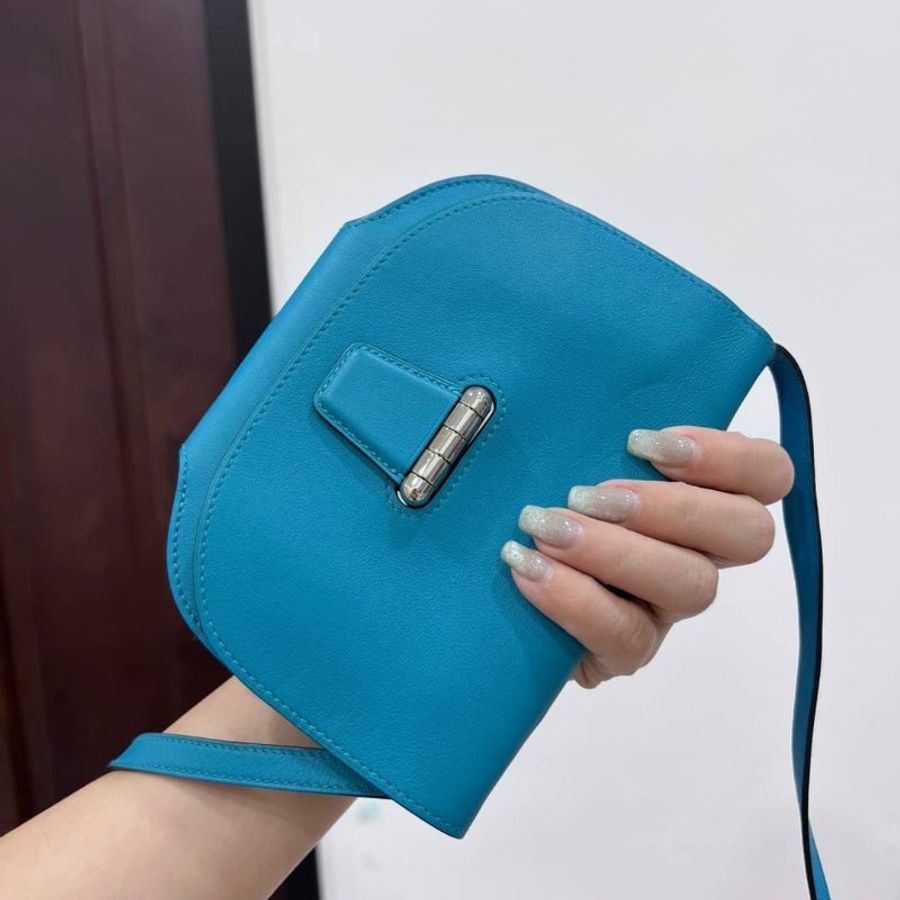 HERMÈS 愛馬仕 手袋 土耳其藍 CONVOYEUR MINI BAG 斜背包 手拿包 手挽包 肩背包 側背包-18