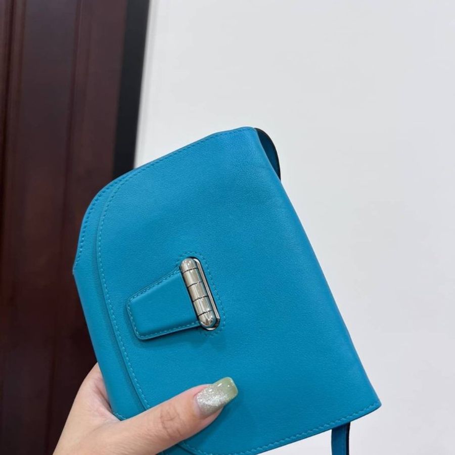 HERMÈS 愛馬仕 手袋 土耳其藍 CONVOYEUR MINI BAG 斜背包 手拿包 手挽包 肩背包 側背包-19