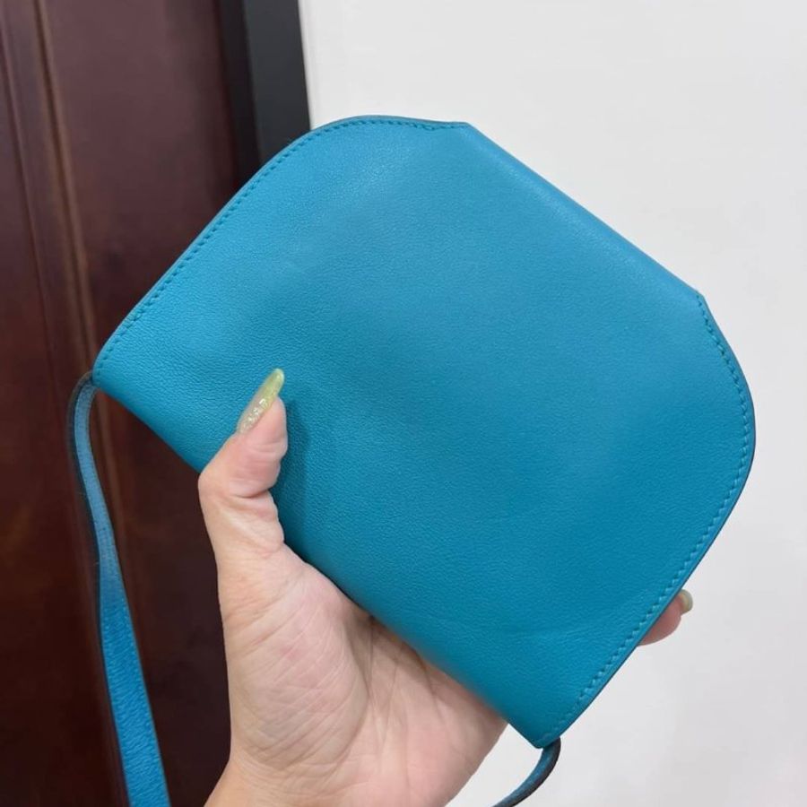 HERMÈS 愛馬仕 手袋 土耳其藍 CONVOYEUR MINI BAG 斜背包 手拿包 手挽包 肩背包 側背包-22