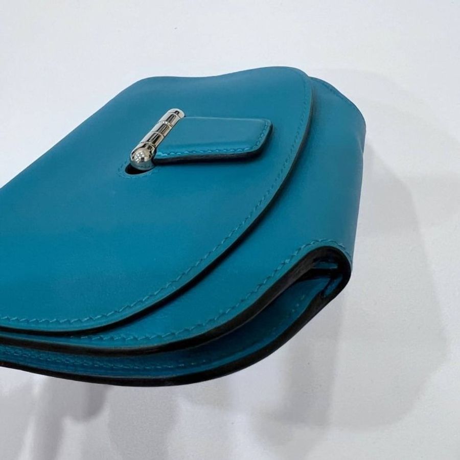 HERMÈS 愛馬仕 手袋 土耳其藍 CONVOYEUR MINI BAG 斜背包 手拿包 手挽包 肩背包 側背包-23