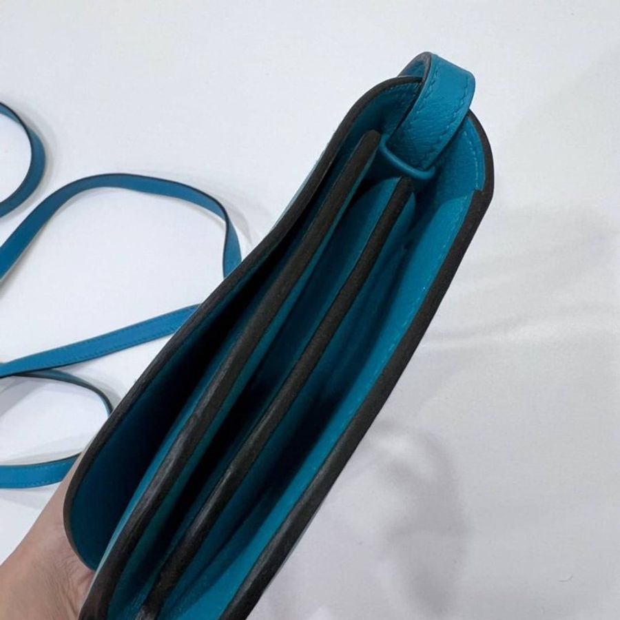 HERMÈS 愛馬仕 手袋 土耳其藍 CONVOYEUR MINI BAG 斜背包 手拿包 手挽包 肩背包 側背包-24