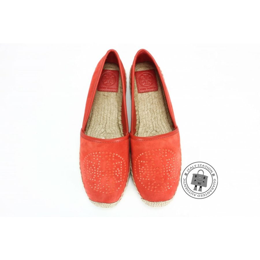 Tory Burch 22158551 Kirby Suede Mini Studs Orange 8 Shoes-4