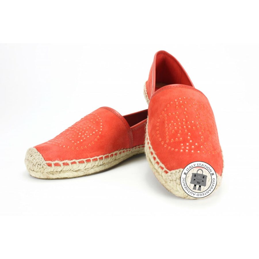 Tory Burch 22158551 Kirby Suede Mini Studs Orange 8 Shoes-5