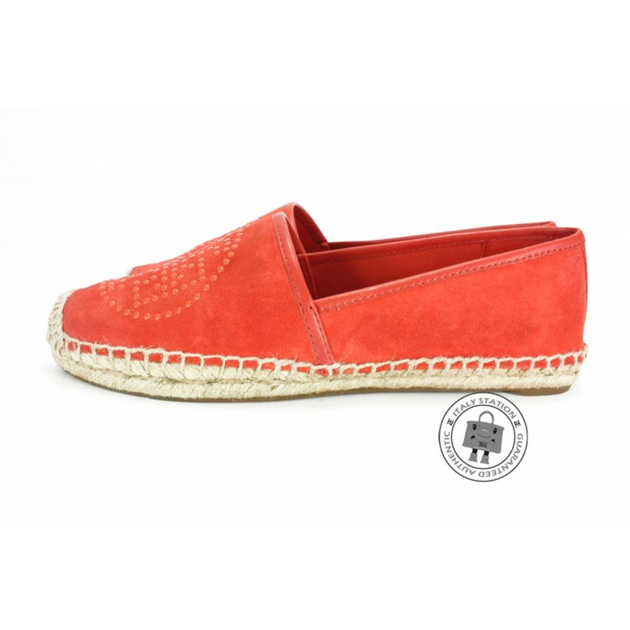 Tory Burch 22158551 Kirby Suede Mini Studs Orange 9 Shoes-1