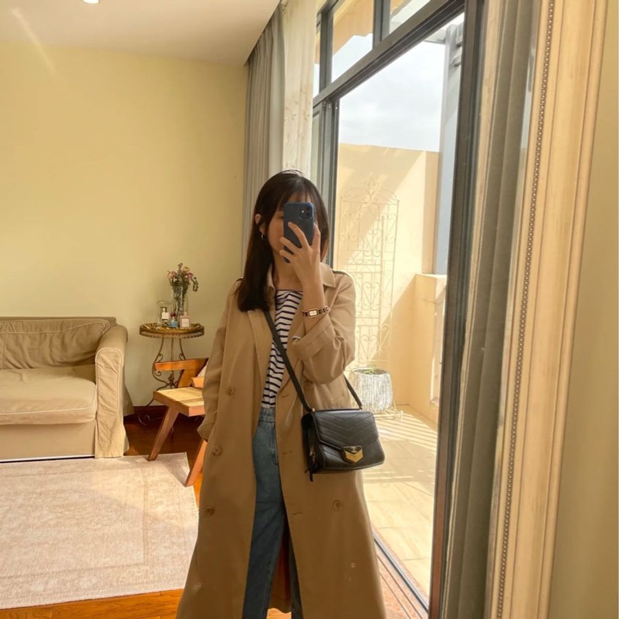CHANEL 香奈兒 漢堡系列 油蠟牛皮 珐琅 雕刻鏈 黑 信封包 斜背包 肩背包 側背包 手提包-26