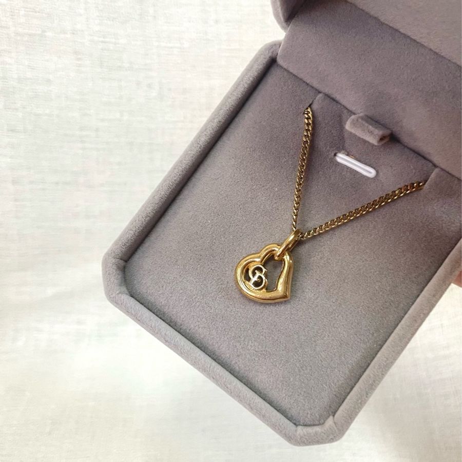 ✨ Dior 愛心C鏤空D中古項鍊-1