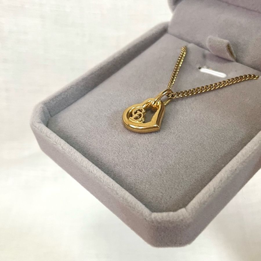 ✨ Dior 愛心C鏤空D中古項鍊-5