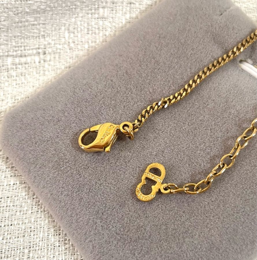 ✨ Dior 愛心C鏤空D中古項鍊-13